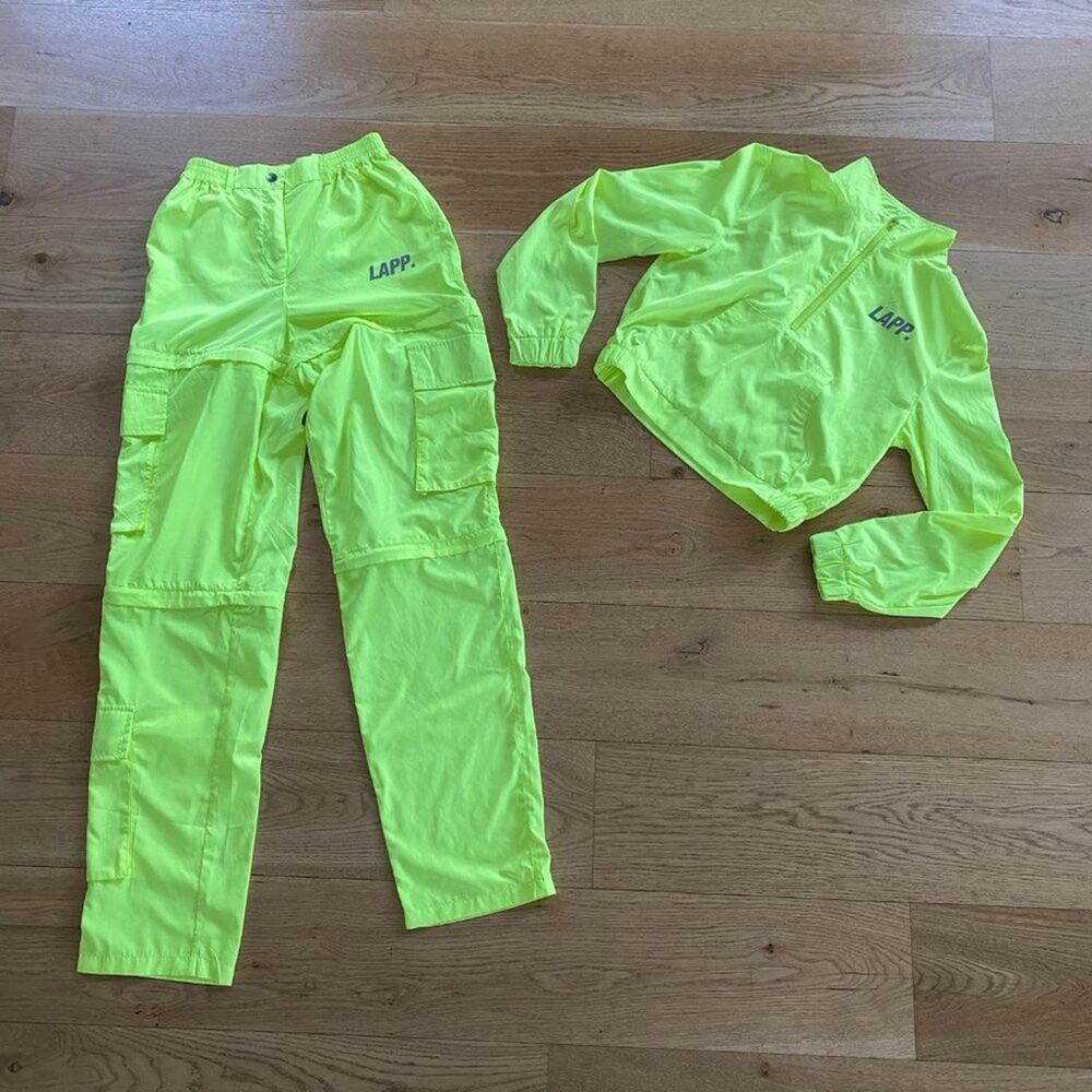 LAPP - Zipper Crop Tracksuit in Highlighter Yellow NEON